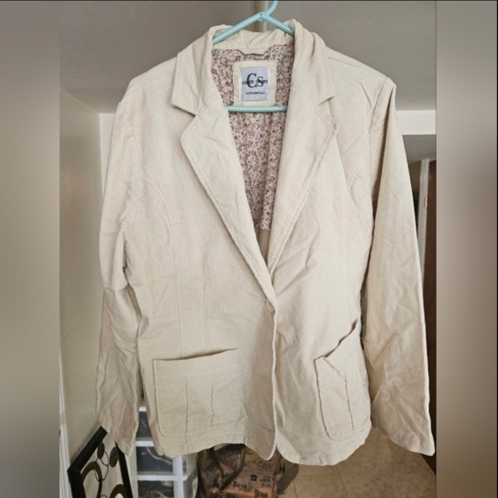 Women's Cream Blazer Jacket